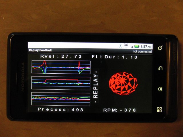 Android screen - Replay mode